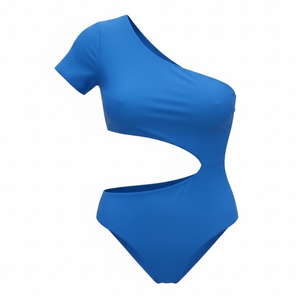Edikted NWT blue cut out one piece bathing suit, medium